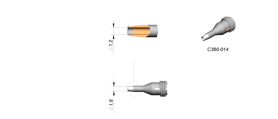 C360014 - Tip for DS360 microdesoldering iron